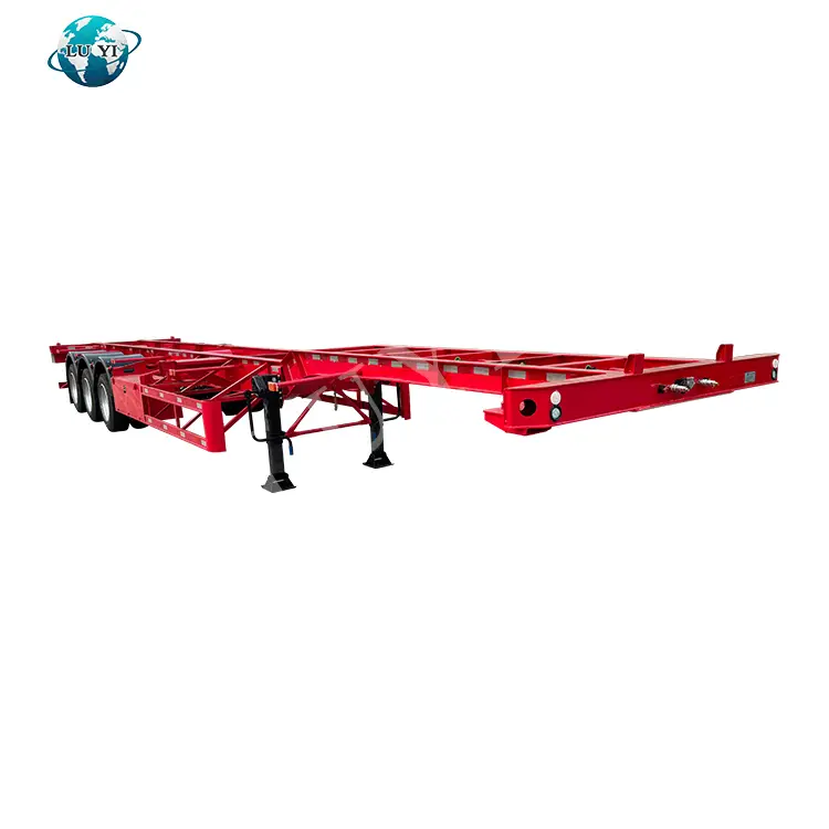 3 Axle 40FT Container transport skeleton Semi Trailer 1