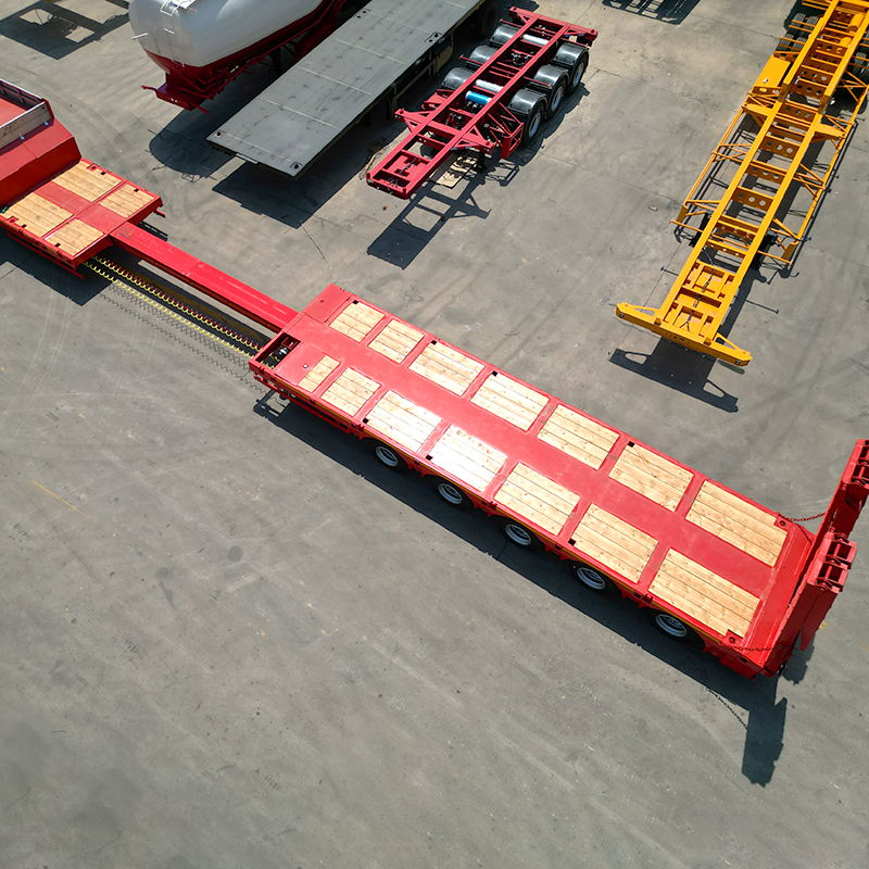 Semirrailer de lecho plano de 5 ejes extensible 2