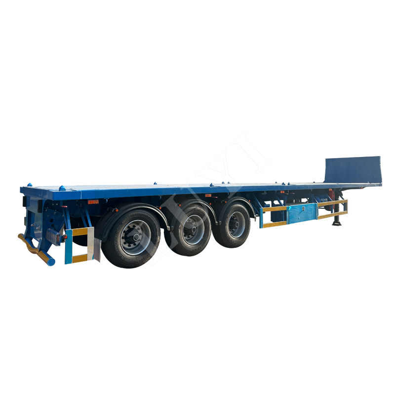 Tres hachas semi de contenedor de plataforma de servicio pesado 5