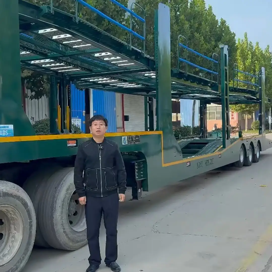 3 Axles Hydraulic Car Carrier Semi Trailer | LUYI 1