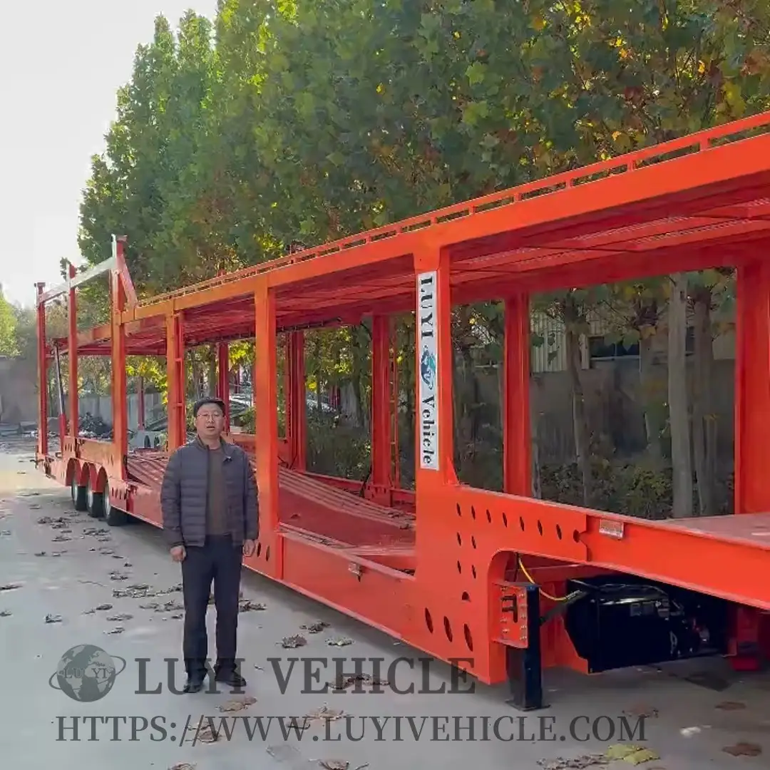 Porte-voitures à 3 essieux et double étage 1