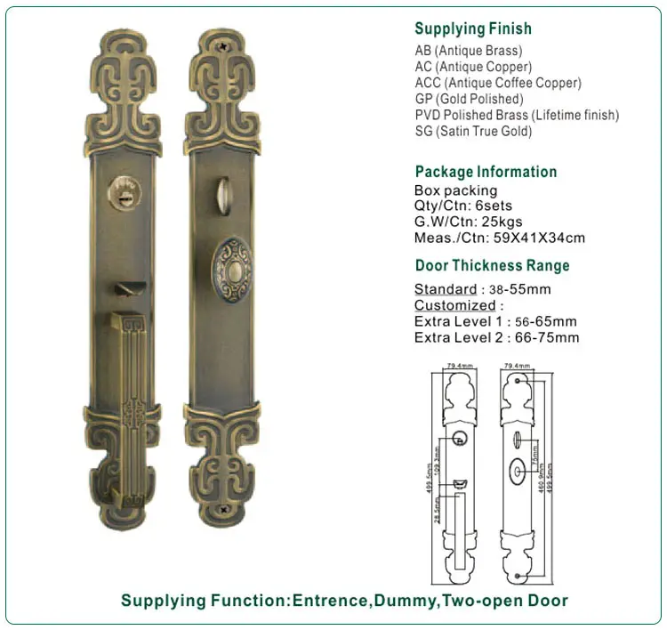 FUYU high security residential door locks with latch for residential 5