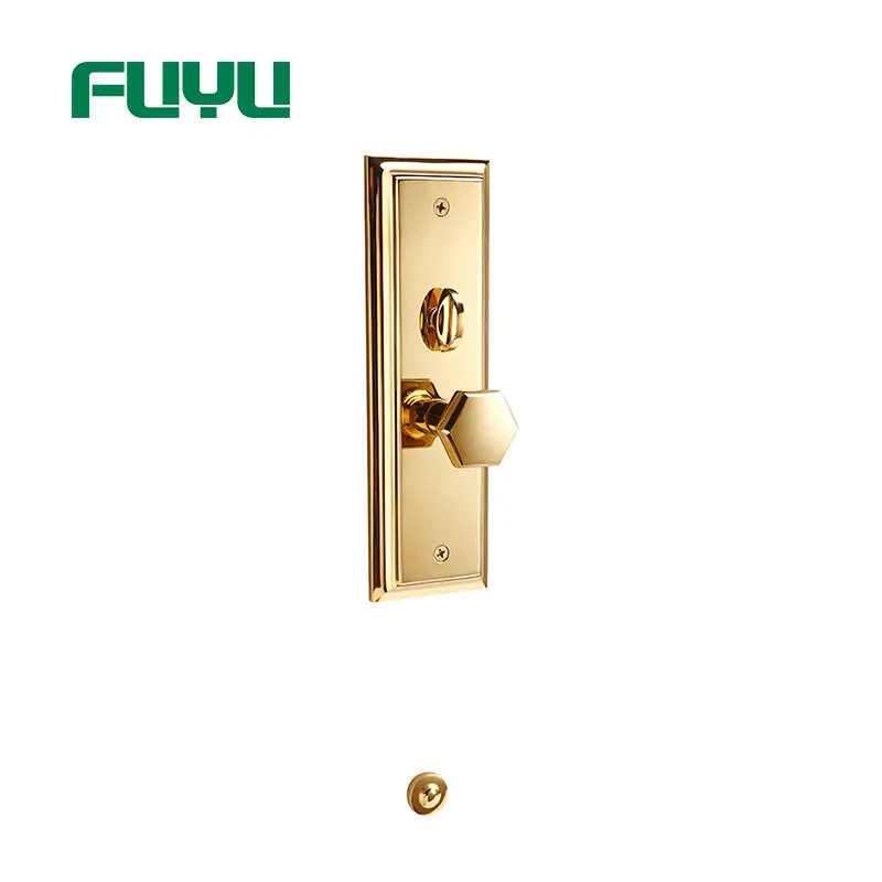 FUYU plain brass mortise lock install factory 3