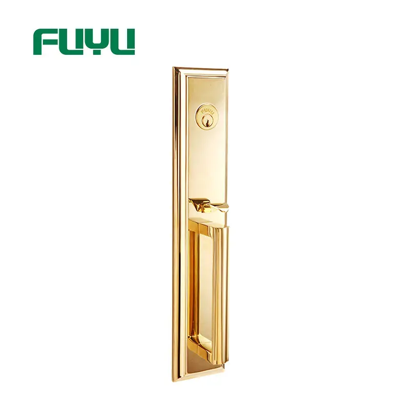 FUYU plain brass mortise lock install factory 2