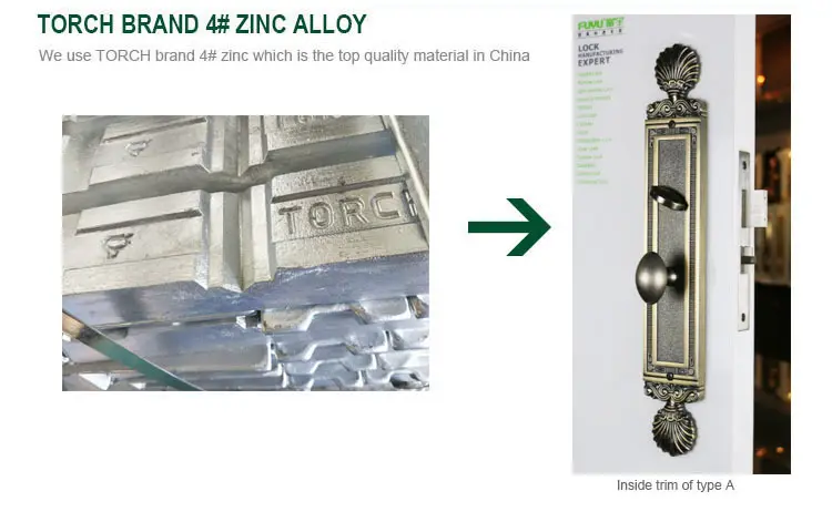 FUYU oem 5 lever mortice with latch for entry door 2