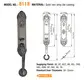 FUYU high security gate door lock on sale for mall 6