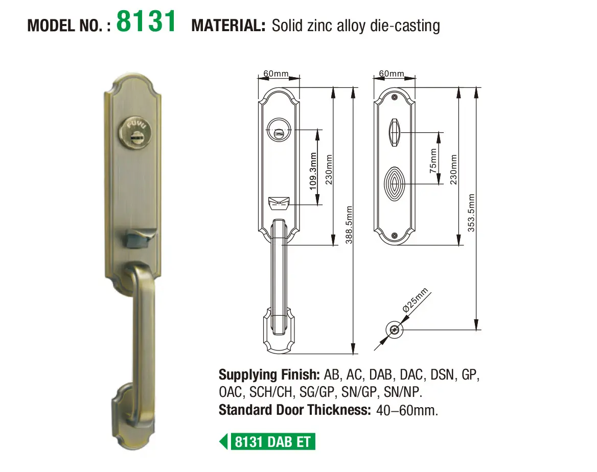 custom grip handle door lock in china for home 6