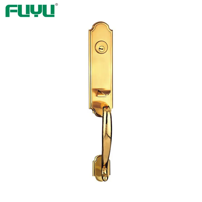 Luxury Entrance Front Door Grip Handle Set Lock For Wood doors 1