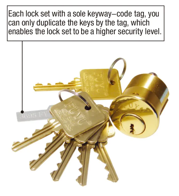 FUYU high security brass door knob with lock with latch for home 6