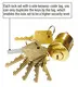 FUYU high security brass door knob with lock with latch for home 6