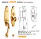 FUYU high security brass door knob with lock with latch for home 8