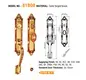 FUYU high -tech brass bathroom door handles with lock with latch for home 6