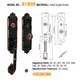 FUYU security sliding door lock in china for home 6