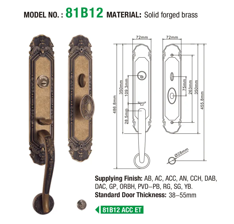 FUYU lock manufacturing with international standard for entry door 6