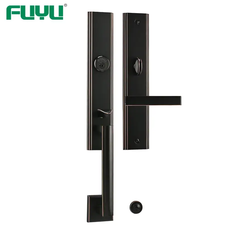 Modern style solid brass enter grip handle door lock with a lever handle 1