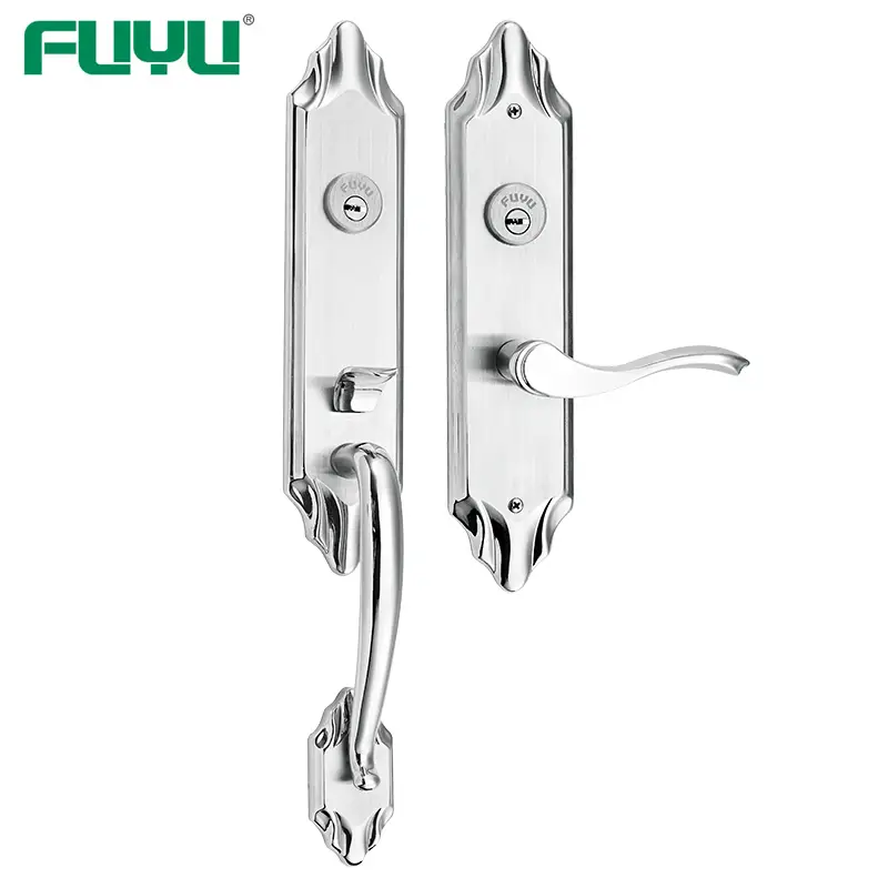 304 double side entrance door handle lock for two open door 1