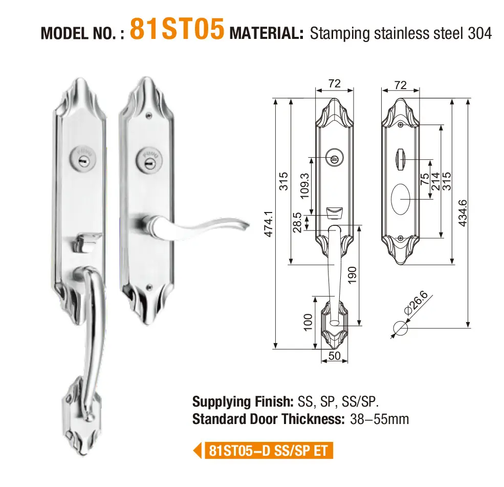 FUYU locks modern door locks on sale for shop 6