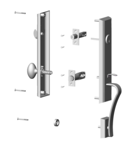 FUYU alloy room door locks grip for residential 2