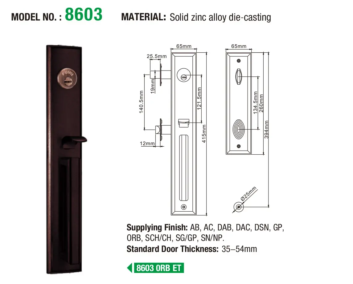 FUYU best high security door locks manufacturer for entry door 7