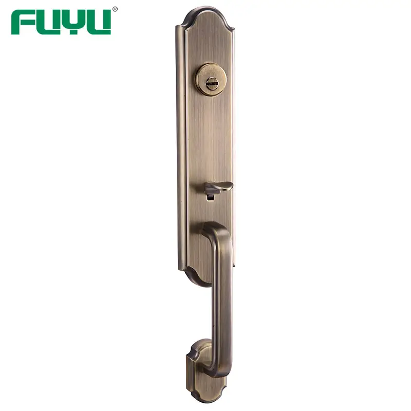 Zinc alloy die-cast European door handle lock for exterior doors 1
