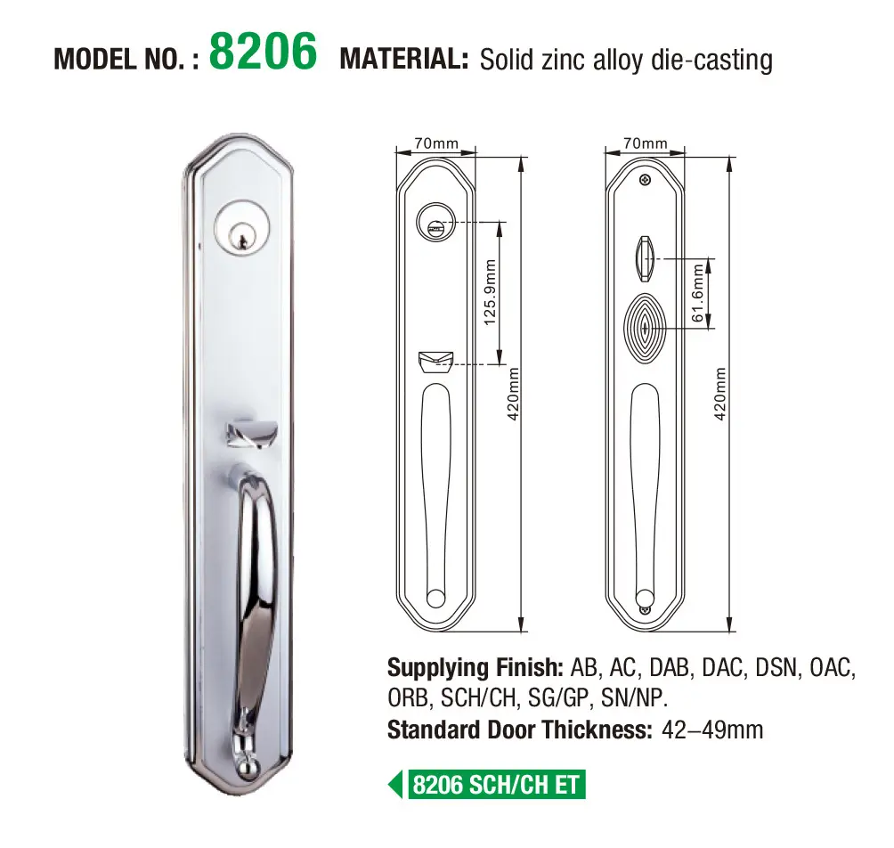 FUYU quality internal door locks manufacturer for entry door 8
