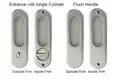 FUYU sliding door lock with key for sale for home 2