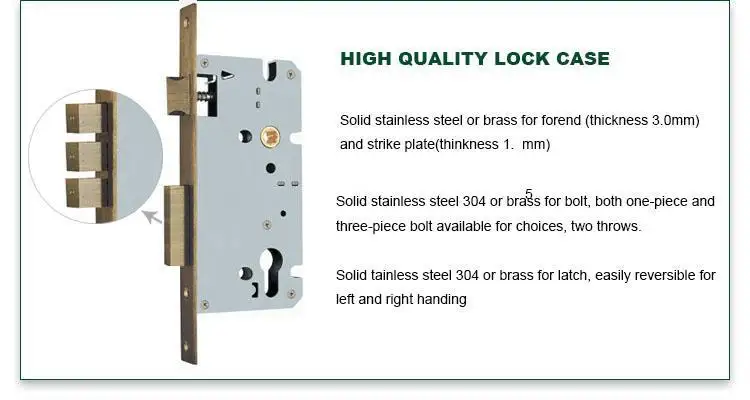 FUYU fittings simple door lock with latch for entry door 3