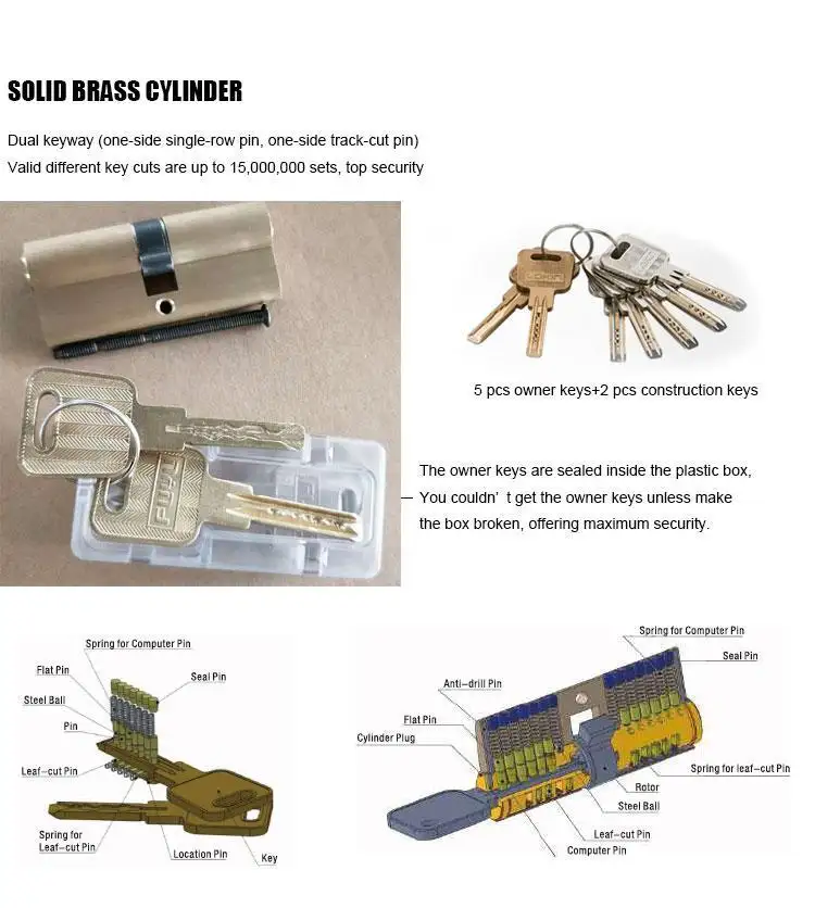FUYU lock alloy mechanical lock supply for shop 5