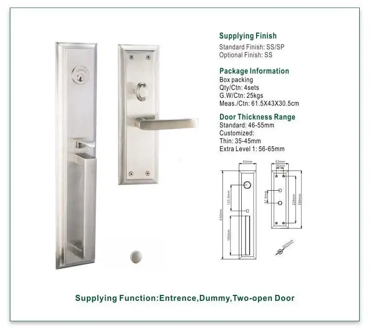 FUYU slide bolt locks supply for entry door 2