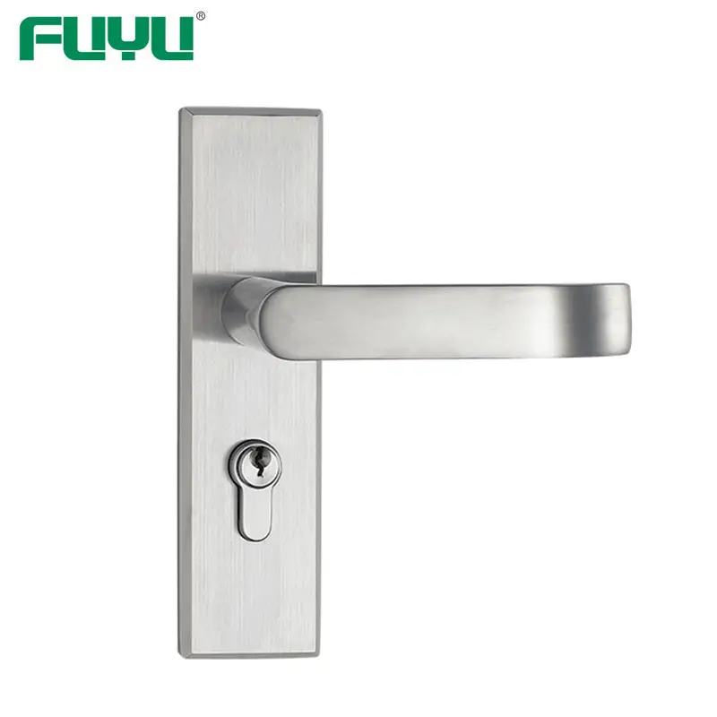 Stainless steel lever handle security door lock 1
