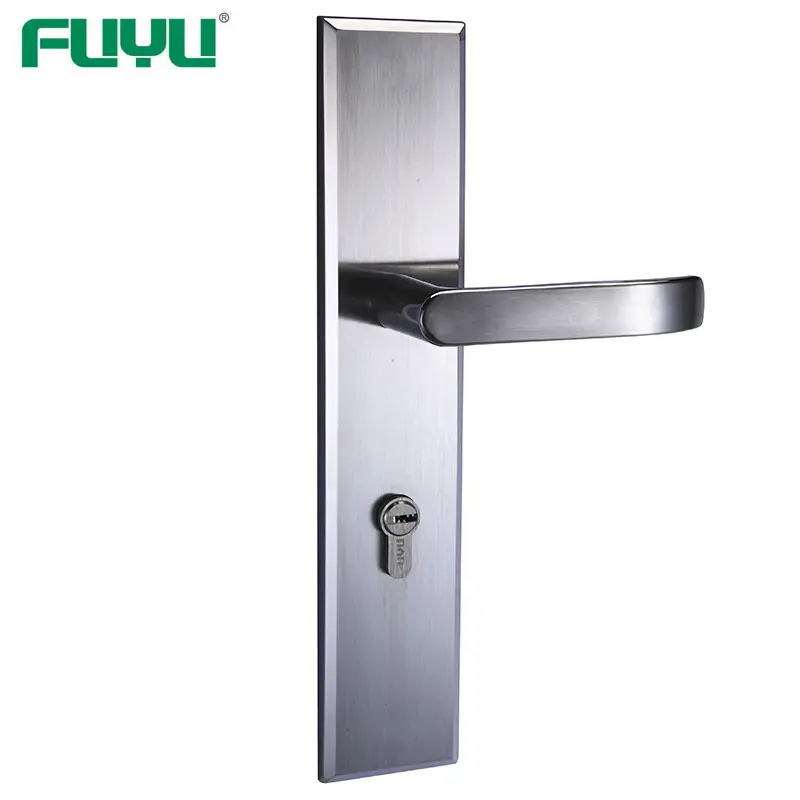 Apartment entrance mortise door handle with lock 1