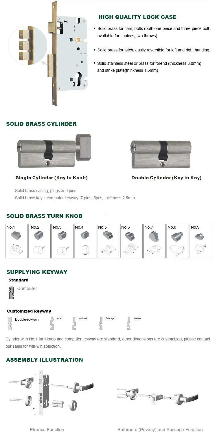 FUYU lock custom metal gate door locks company for entry door 3