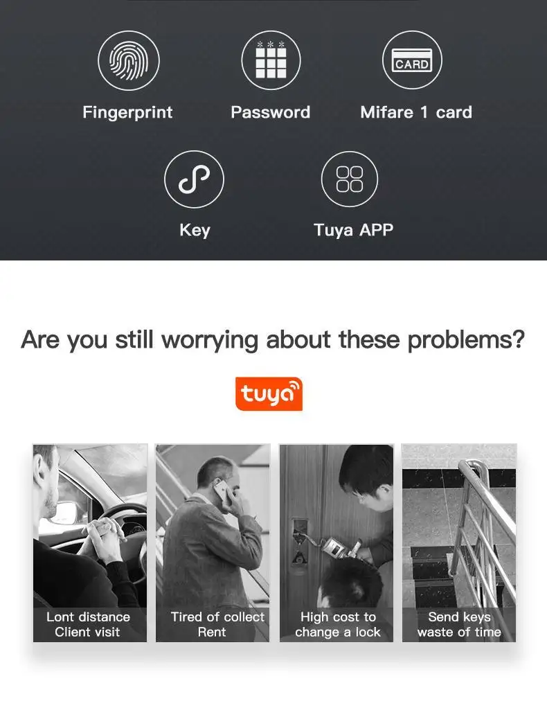 FUYU smart door lock for apartment manufacturers for entry door 3