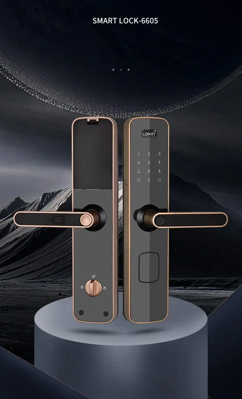 FUYU top interior french door lockset extremely security for entry door 2