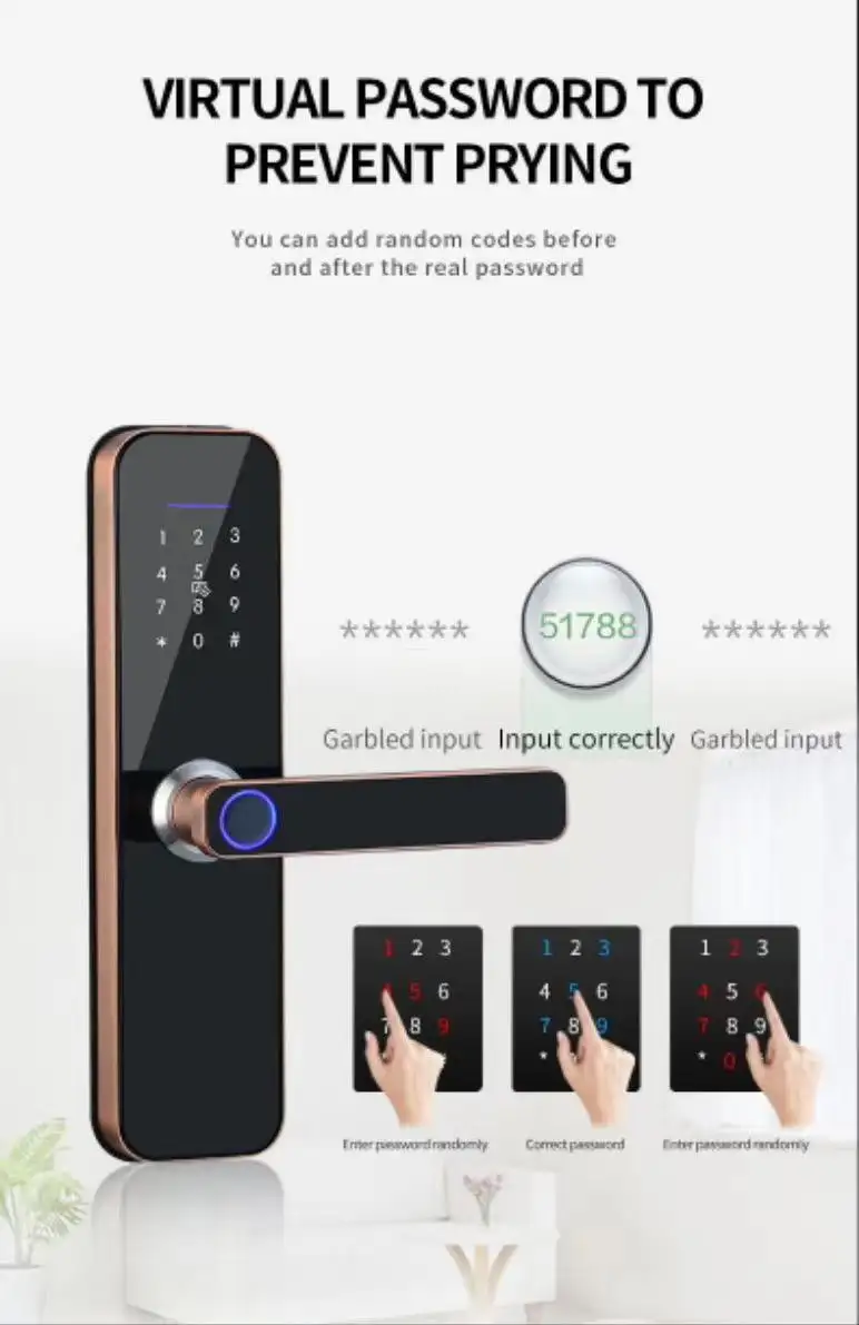 durable smart lock for apartment door suppliers for entry door 5