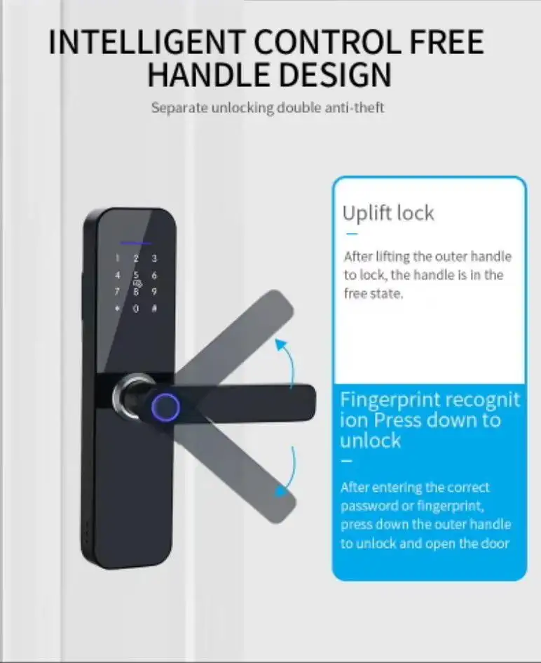 durable smart lock for apartment door suppliers for entry door 9