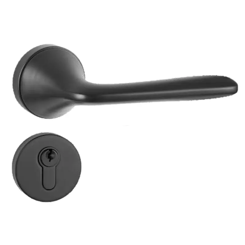 Modern Round Lever Handle Door Lock 1