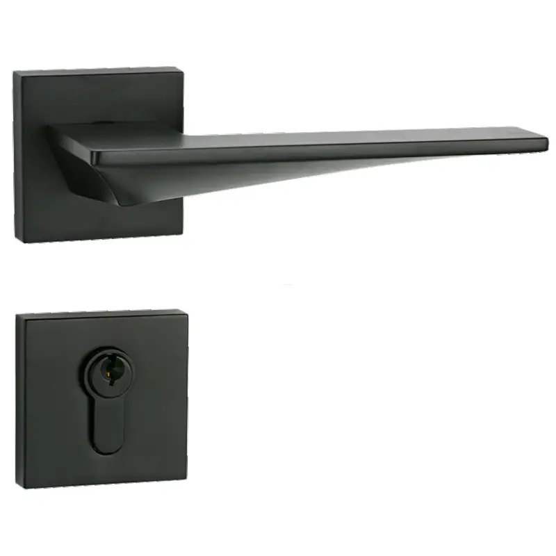 Modern Design Slender Lever Handle Door Lock 1