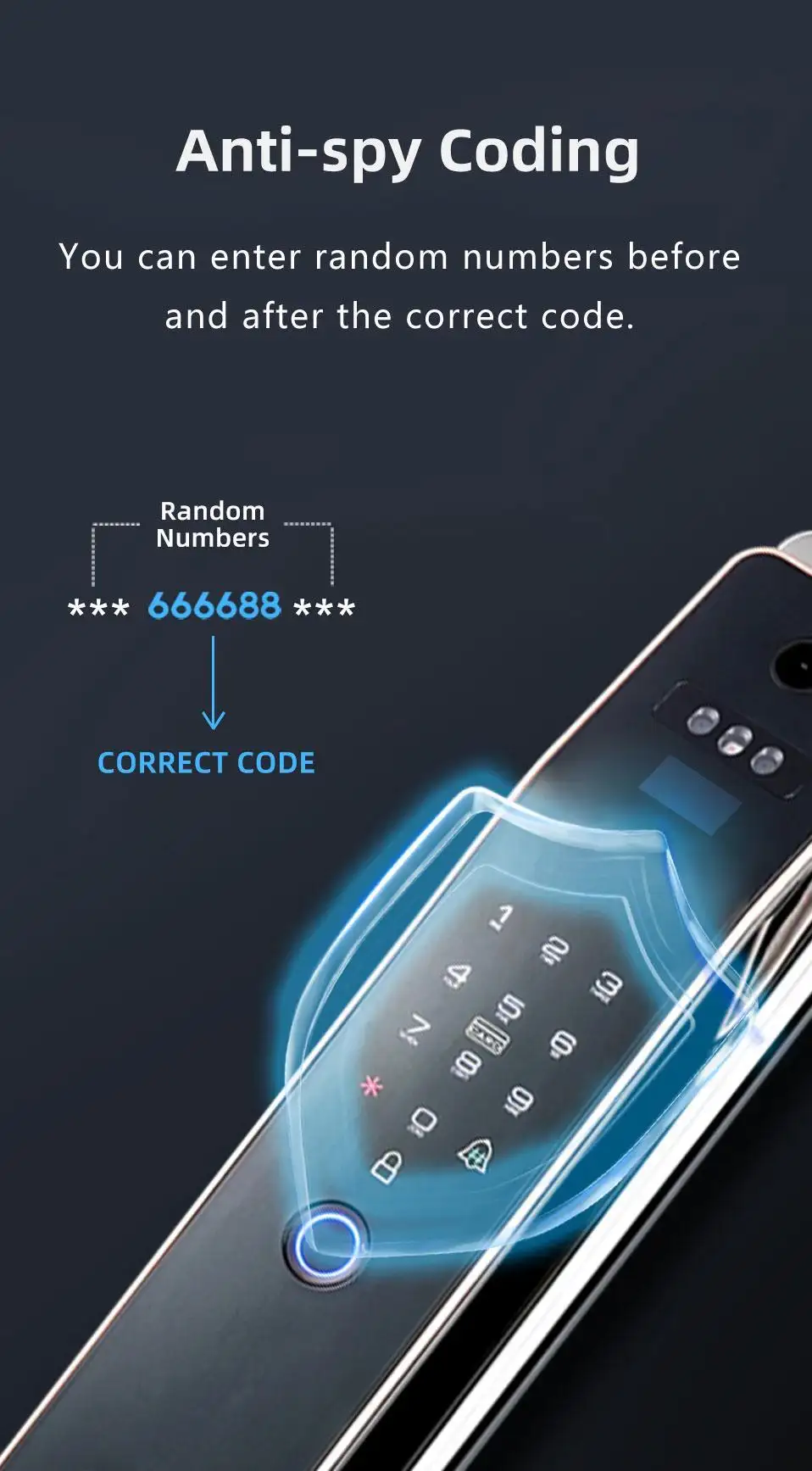 FUYU lock durable fingerprint entry door lock with international standard for home 5