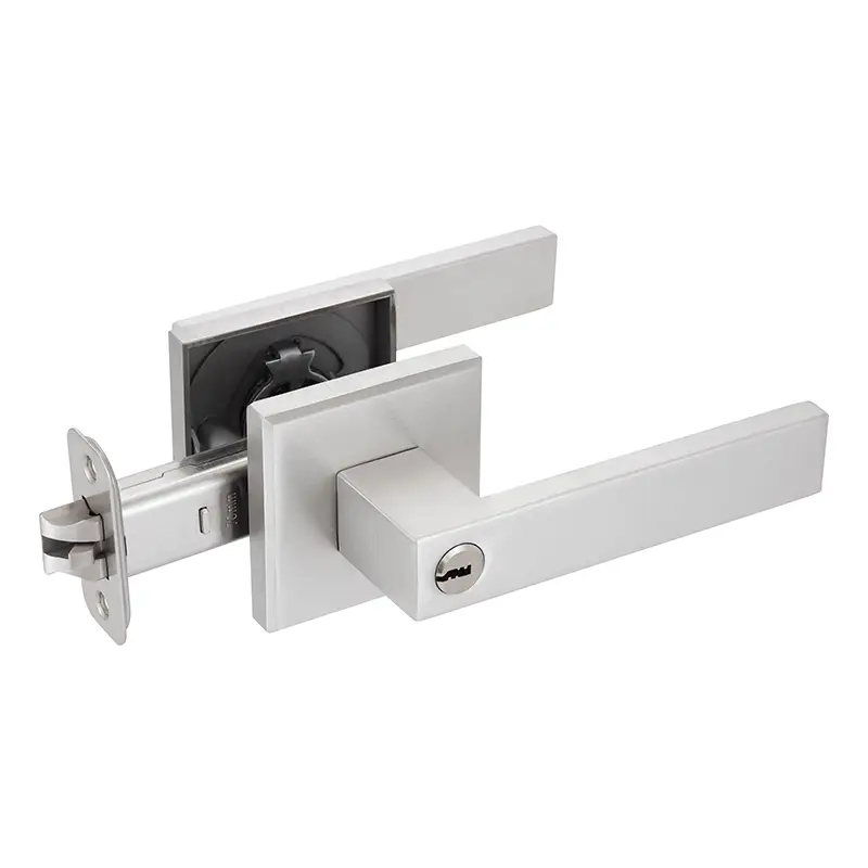FUYU High Quality S/S Entrance lock Bathroom Stainless Steel Lever lock mechanic Door Handle 1