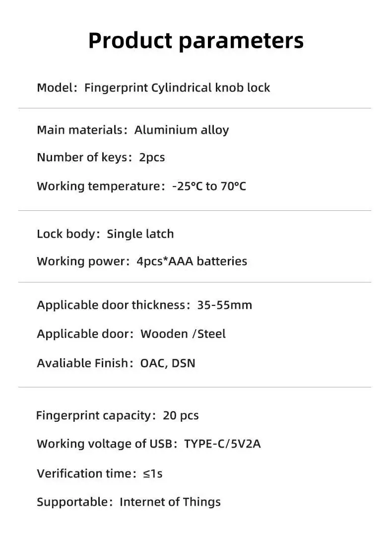 wholesale wifi door lock extremely security for residential 7