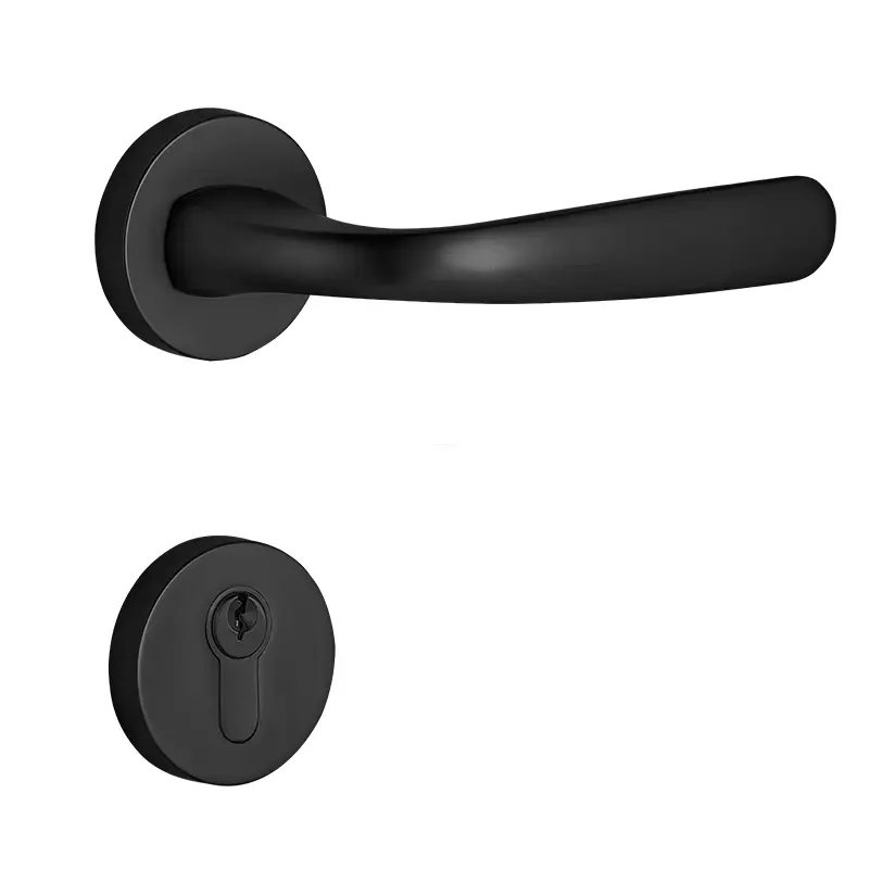 Fashion Design Front Matt Grey Door Handles Locks Interior door handle Lockset 1