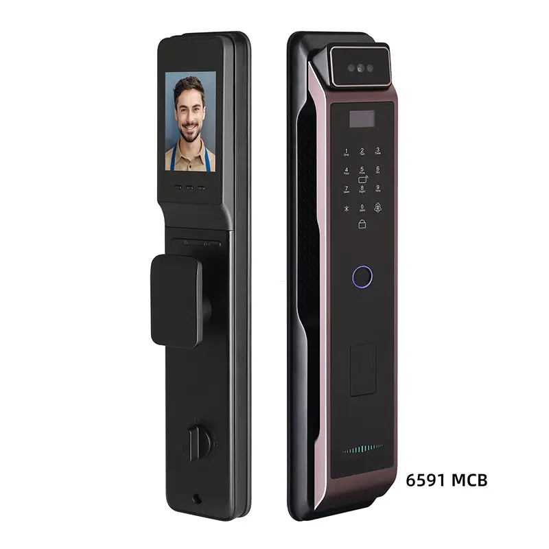 High Quality Door Lock 3D Face Recognition Finger Smart Door Lock Remote intercom Smart lock 1