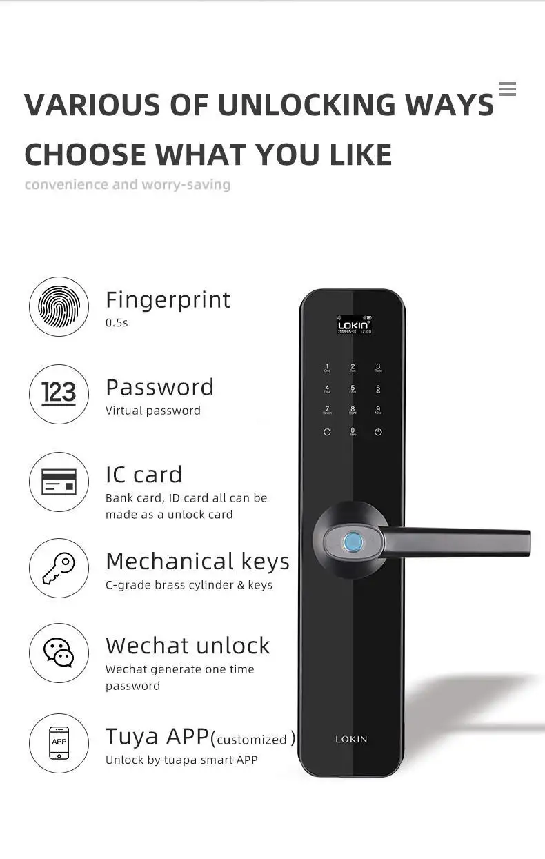FUYU keypad door lock for apartment in china for entry door 3