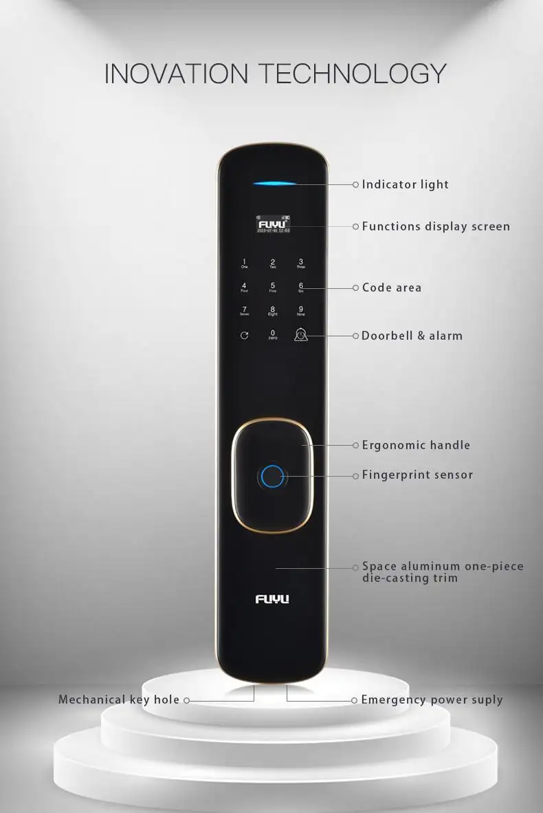 FUYU custom biometric fingerprint door lock on sale for residential 4