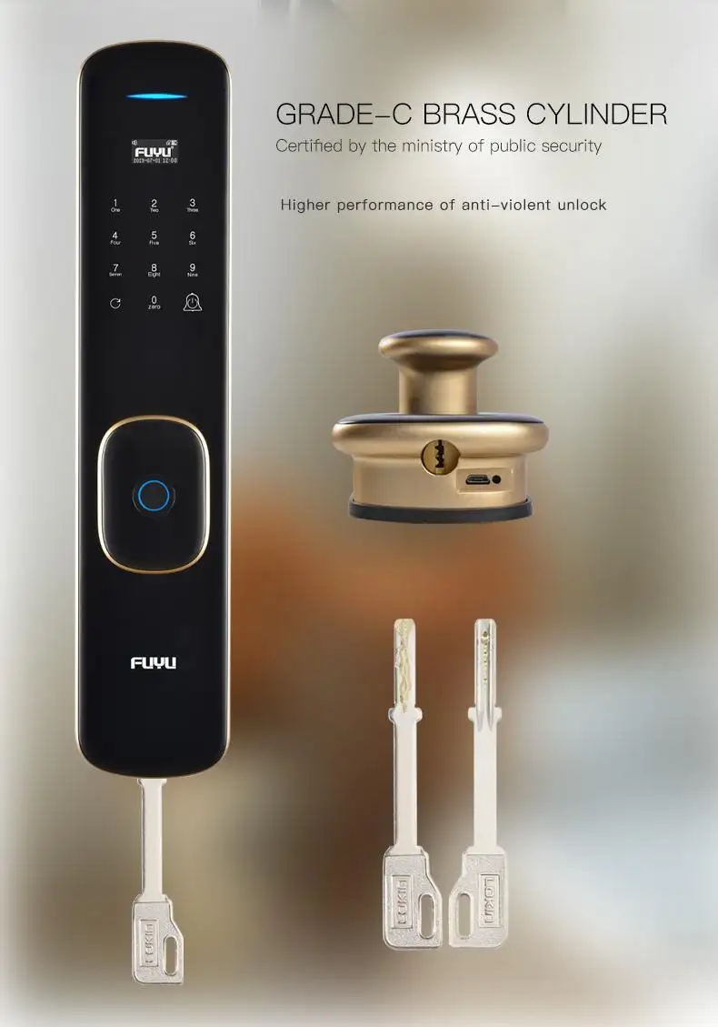 FUYU custom biometric fingerprint door lock on sale for residential 9