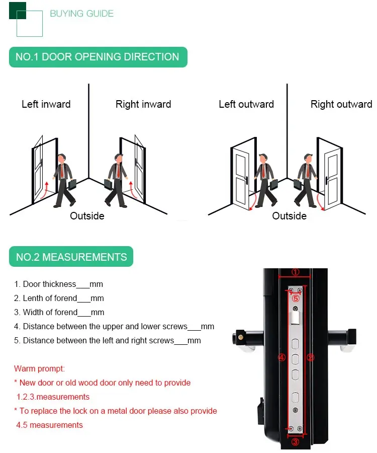 FUYU best smart door lock extremely security for gate 6