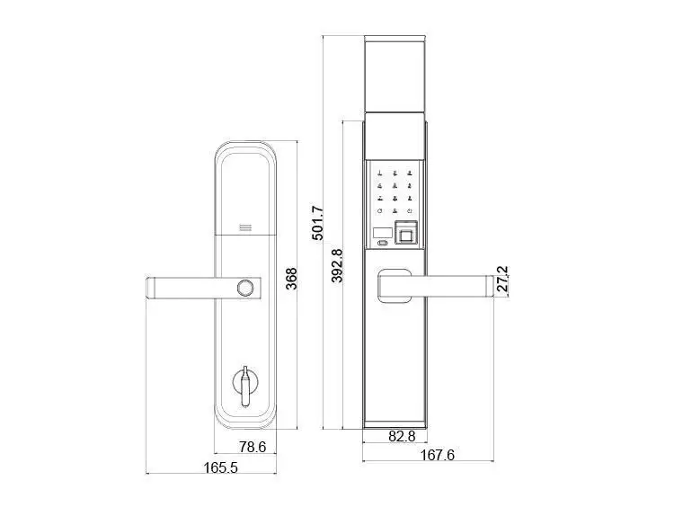 high security smart entry door locks for gate 3