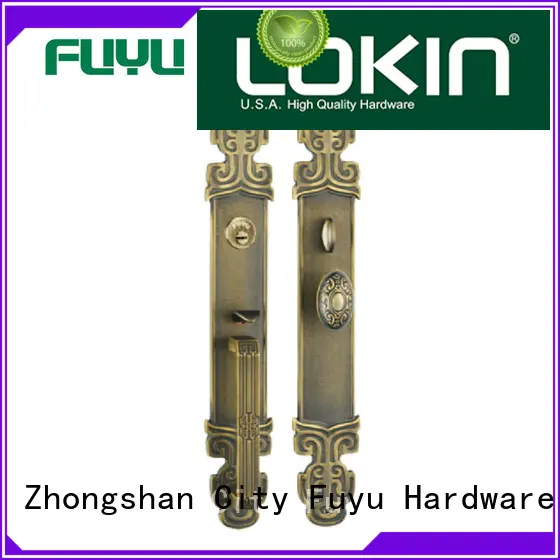 quality gold plain brass lock door FUYU Brand 1