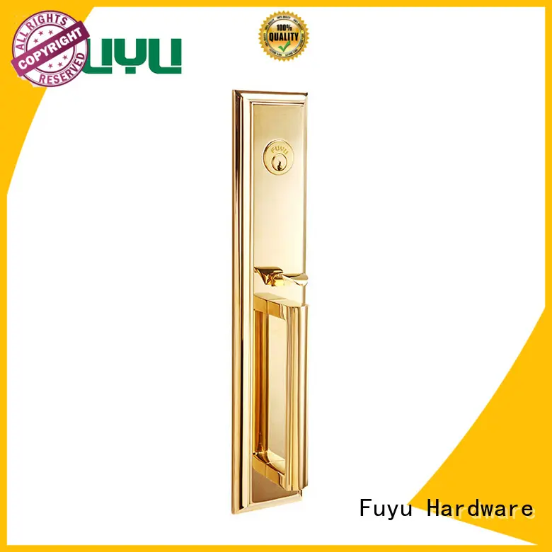 FUYU plain brass mortise lock install factory 1